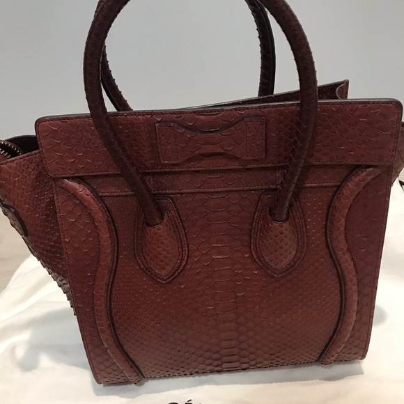 Authentic Celine Python Micro Luggage Bag - Picture 4 of 5